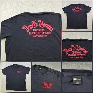Deus Ex Machina T Shirt Men XL? Black Custom Motorcycles Venice Blvd Graphic Tee